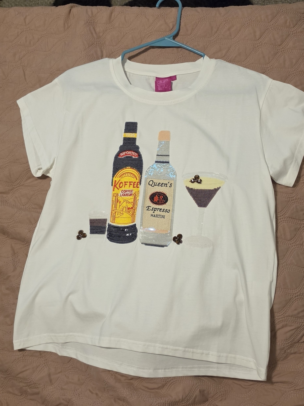 Queen Of Sparkles Espresso Martini Tee - XS